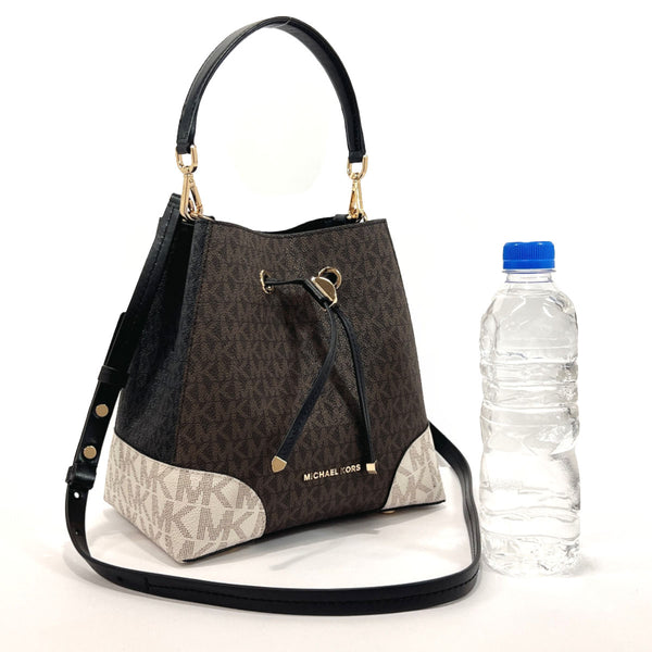 Michael Kors Handbag bucket bag 2way PVC/leather Brown Brown Women Used