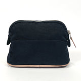 HERMES Pouch Bolide pouch cotton Black unisex Used