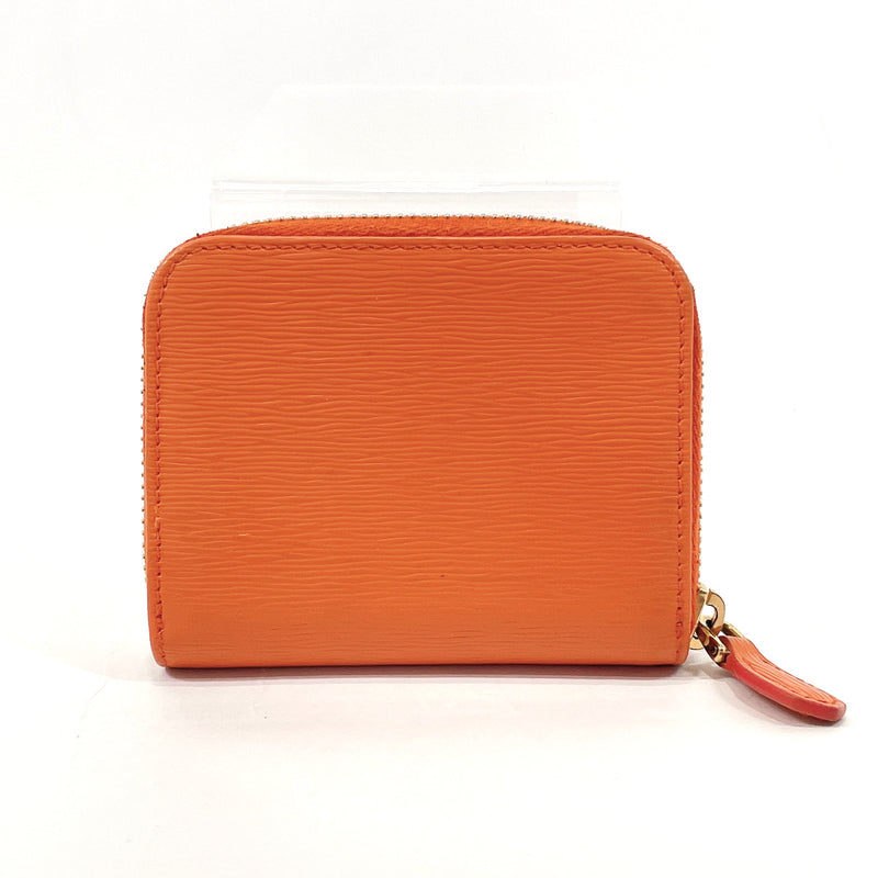 PRADA coin purse 1MM268 Safiano leather Orange Women Used