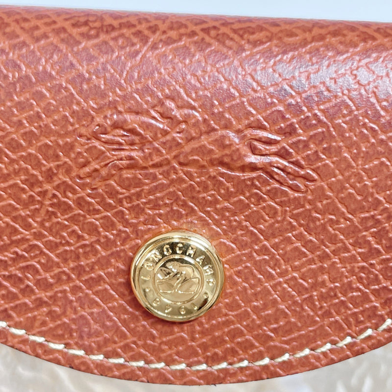 Longchamp Handbag 10121 HVH 037 Mesh back FILT collaboration Preage cotton/leather Ivory Women Used