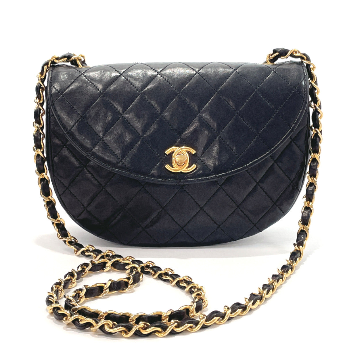 CHANEL, Bags, 0 Authentic Chanel Quilted Matelasse Cc Logo Lambskin Chain  Shoulder Bag
