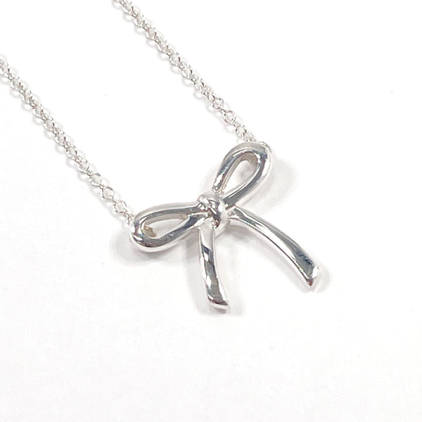 TIFFANY&Co. Necklace Bow ribbon Silver925 Silver Women Used