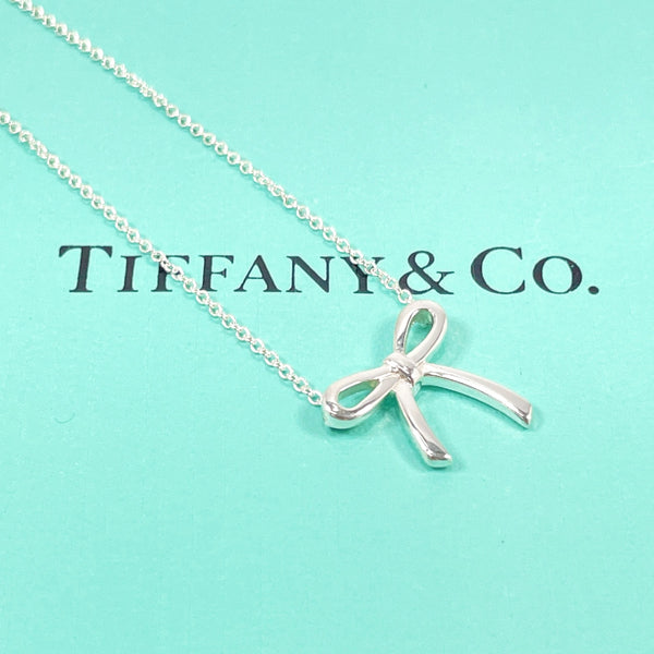 TIFFANY&Co. Necklace Bow ribbon Silver925 Silver Women Used