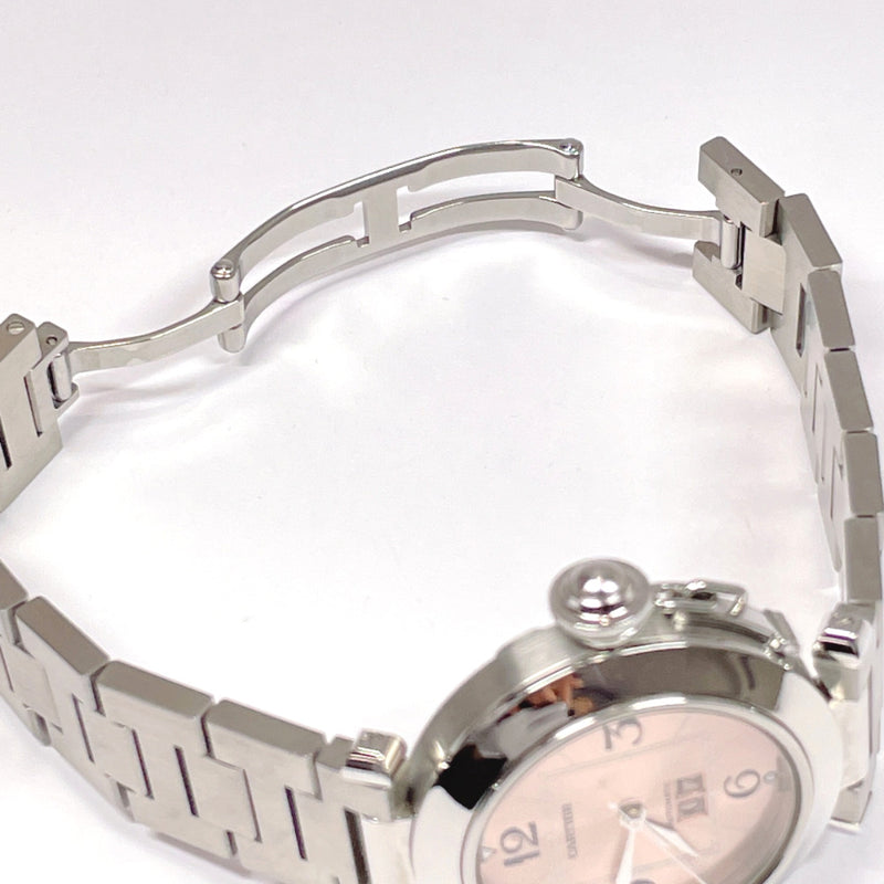 CARTIER Watches Pasha C Grande Date Stainless Steel/Stainless Steel Silver Silver Women Used