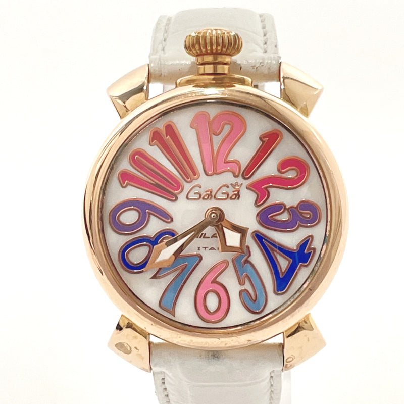 Gaga Milano Watches Manure 40 Stainless Steel/leather gold gold