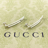 GUCCI earring G logo long plate Silver925 Silver Women Used