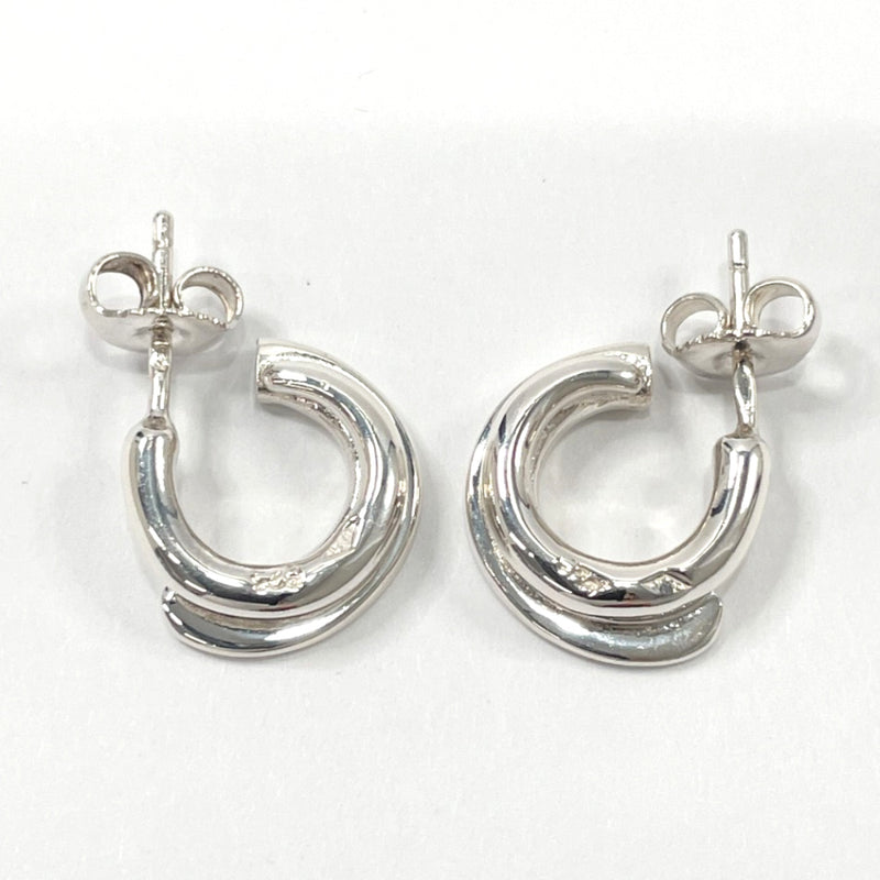 Chanel Logo Hoop Earrings Silvery Silver Metal ref.845129 - Joli Closet