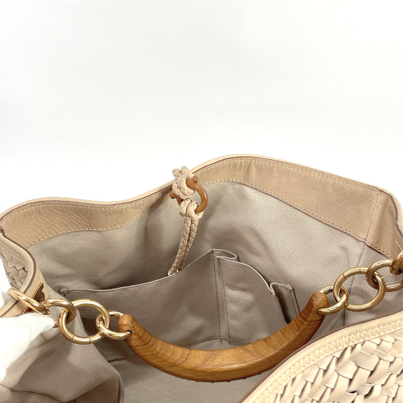 Salvatore Ferragamo Handbag EZ-21 D164 Gancini leather/Wood beige Women Used