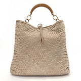 Salvatore Ferragamo Handbag EZ-21 D164 Gancini leather/Wood beige Women Used