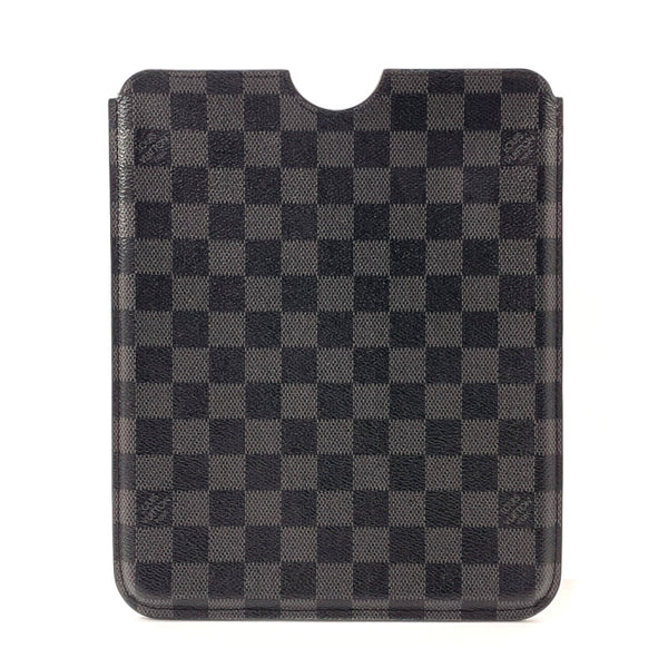 LOUIS VUITTON Other accessories N63105 iPad2 Hard Case Damier Grafitto Canvas Black Black mens Used