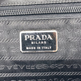 PRADA Backpack Daypack V163 Nylon/Safiano leather Black Women Used