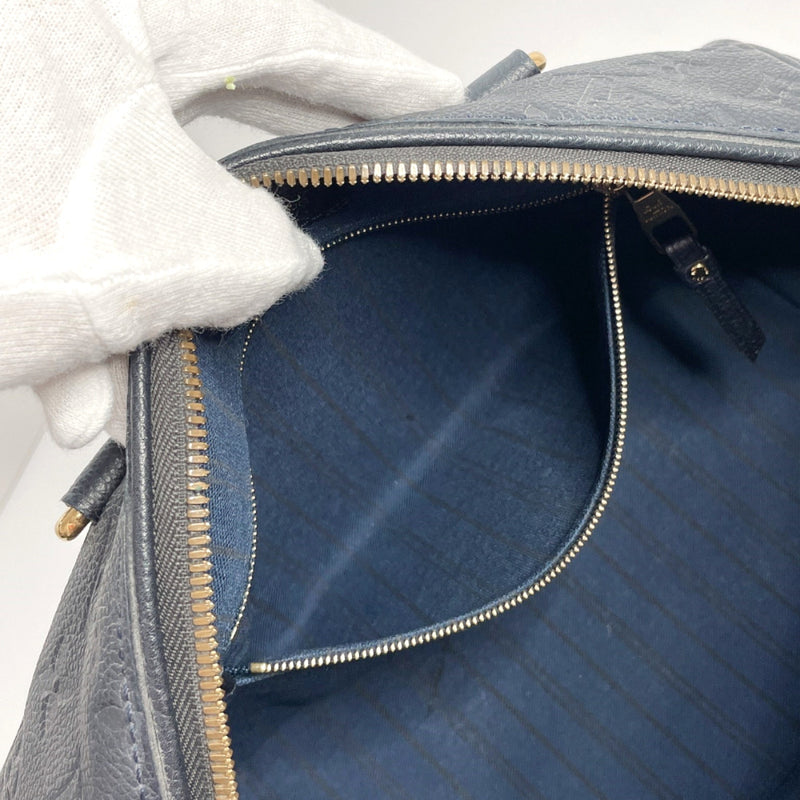 Preloved Louis Vuitton Navy Blue Monogram Empreinte Leather