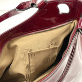 CARTIER Handbag Marcello Patent leather Bordeaux Women Used