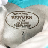 HERMES gloves glove drop stitch Aqua Rum lambskin blue blue Women Used