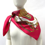 HERMES scarf Carre90 Festival silk Red Red Women Used