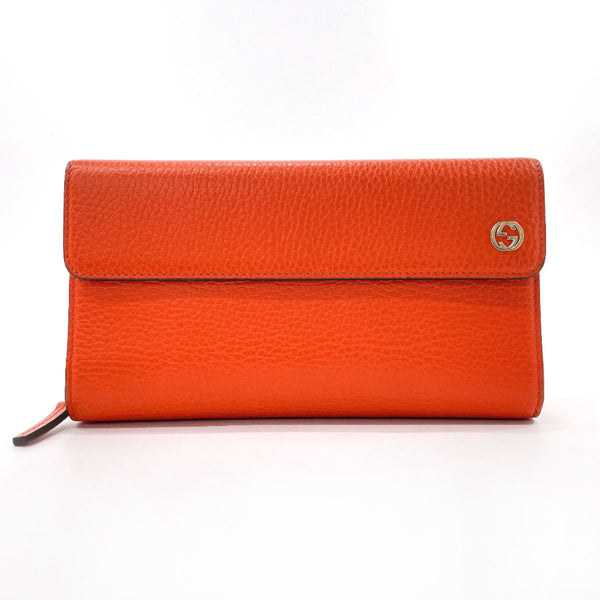 GUCCI purse 449397 Interlocking GG leather Orange Women Used