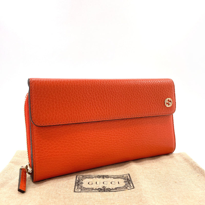 Gucci Interlocking Shoulder Bag (Outlet) Leather Small Orange 1639932