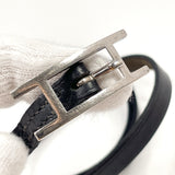 HERMES bracelet API 3 leather Black unisex Used
