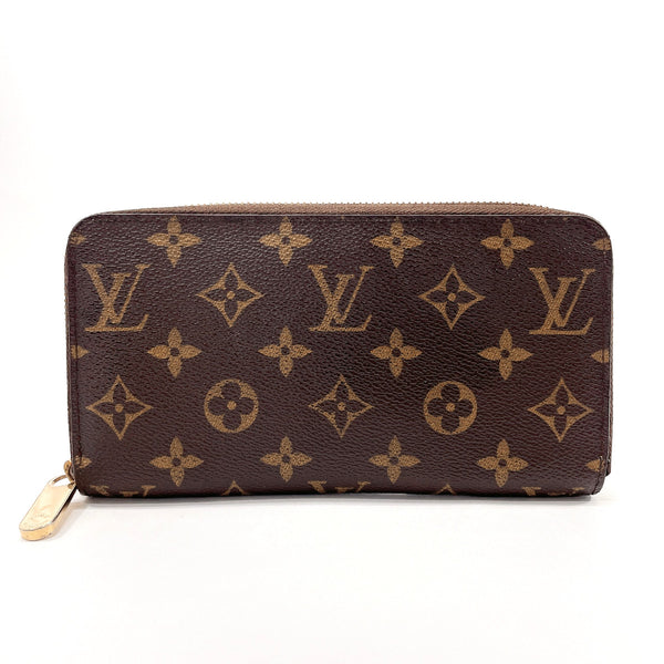 LOUIS VUITTON purse M60017 Zippy wallet Monogram canvas Brown unisex Used