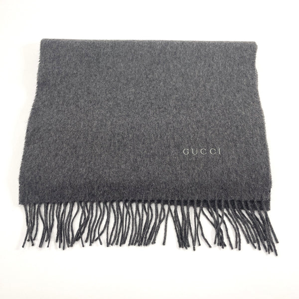 GUCCI Scarf Ka Stains gray unisex Used