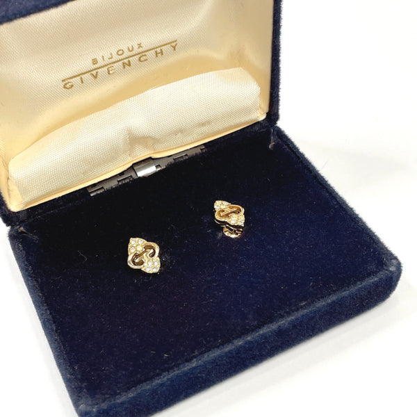 Givenchy Earring GG logo metal/Rhinestone gold Women Used