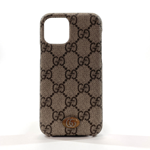 GUCCI Other accessories 623093 iphone11 pro case Ofidia GG Supreme Canvas beige unisex Used