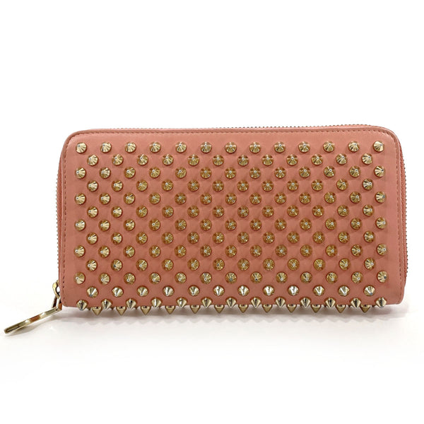 Christian Louboutin purse Zip Around Panettone leather pink Women Used