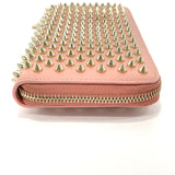 Christian Louboutin purse Zip Around Panettone leather pink Women Used