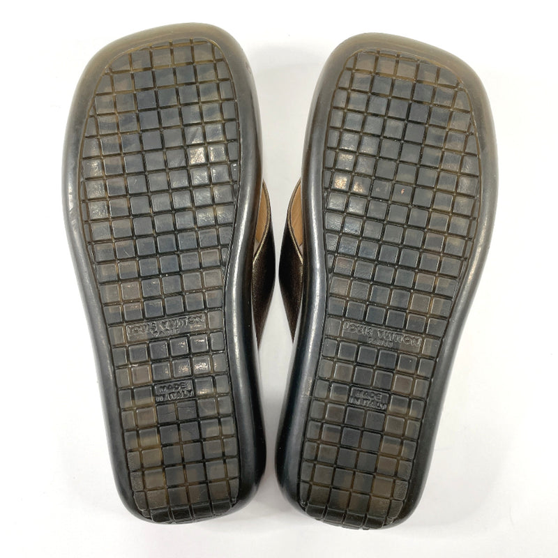 LOUIS VUITTON Sandals rubber/leather green Women Used –