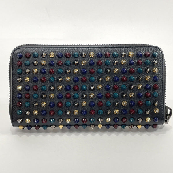 Christian Louboutin purse 1165045 Zip Around Panettone leather Black Black unisex Used