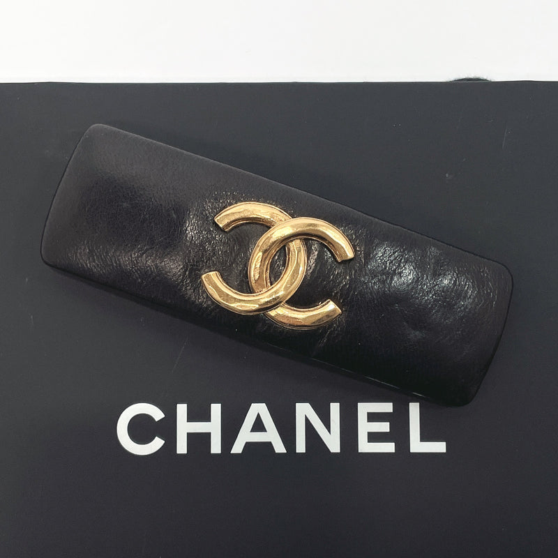 CHANEL Other accessories Valletta COCO Mark leather Black Women Used