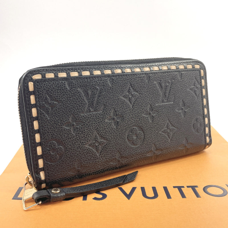 Louis Vuitton Monogram Empreinte Womens Long Wallets, Black