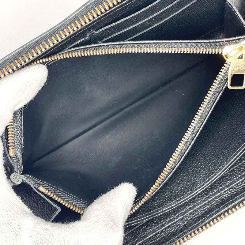 LOUIS VUITTON Monogram Empreinte Leather Zippy Wallet Black - sold