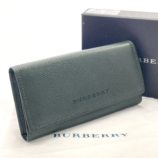 BURBERRY key holder 1241217 leather green mens Used