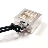 MIKIMOTO Watches NNS-372F Pendant Watch Square White 7P pearl Stainless Steel/leather Silver Silver Women Used