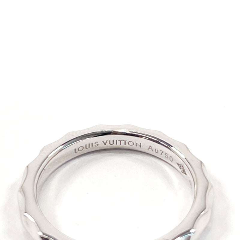 LOUIS VUITTON Ring Q9F71Z Alliance Monogram Infini K18 white gold #5.5(JP  Size) Silver Women Used