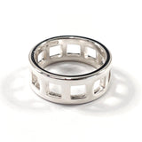 GUCCI Ring open square Silver925 #11(JP Size) Silver Women Used
