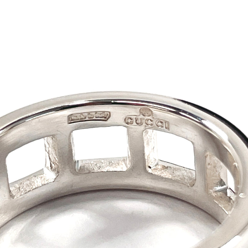 GUCCI Ring open square Silver925 #11(JP Size) Silver Women Used 