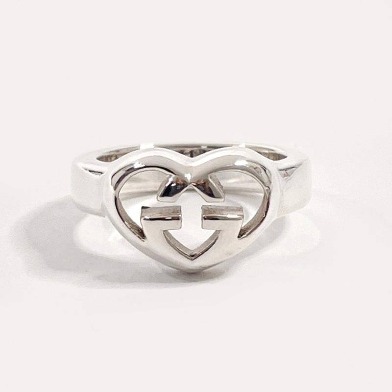 GUCCI Ring Interlocking G heart Silver925 #11(JP Size) Silver