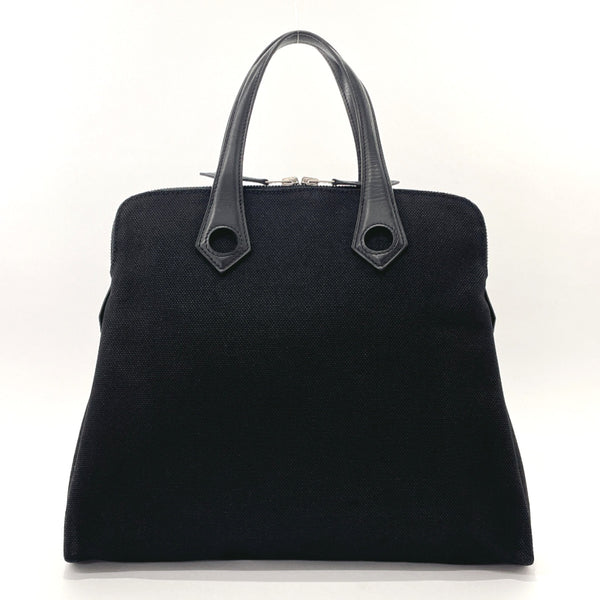 HERMES Handbag Sacquibou PM canvas/leather Black □JCarved seal Women Used