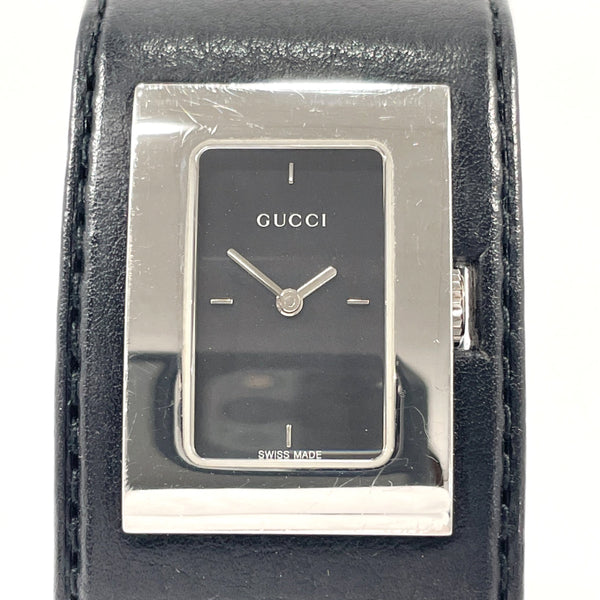 GUCCI Watches 7800L Bangle watch Stainless Steel/leather Silver Silver Women Used