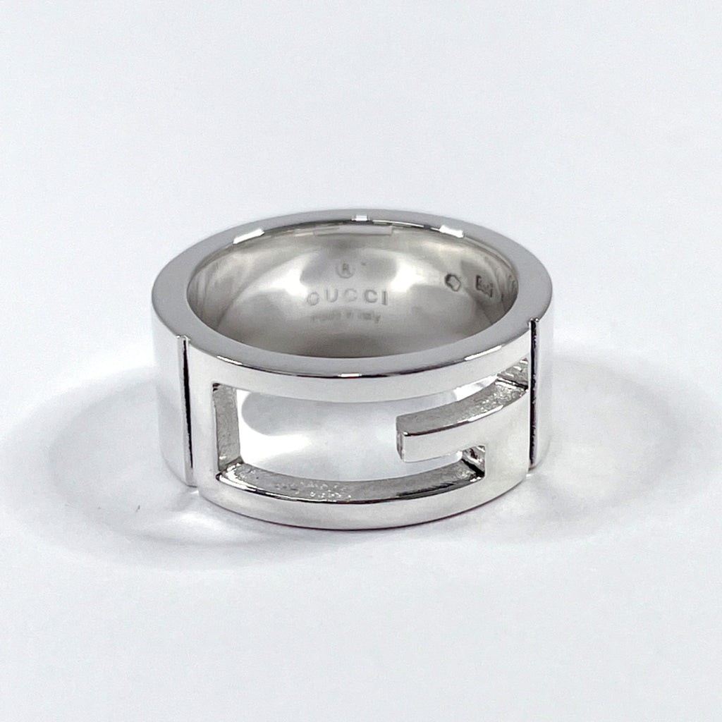 GUCCI Ring Branded Cutout G Silver925 #8.5(JP Size) Silver 