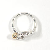 TIFFANY&Co. Ring Love knot Hook and eye Silver925/K18 yellow gold #3.5(JP Size) Silver Silver Women Used