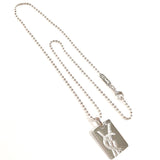 YVES SAINT LAURENT Necklace with logo Silver925 Silver Women Used