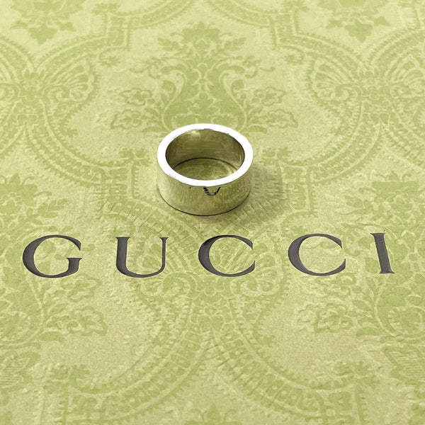 GUCCI Ring logo Silver925 #9(JP Size) Silver Women Used