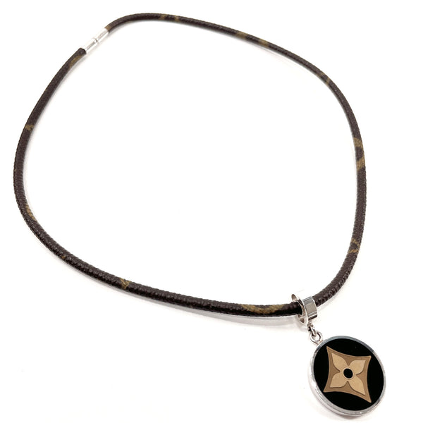 Louis Vuitton Monogram Locket Necklace, Silver, One Size