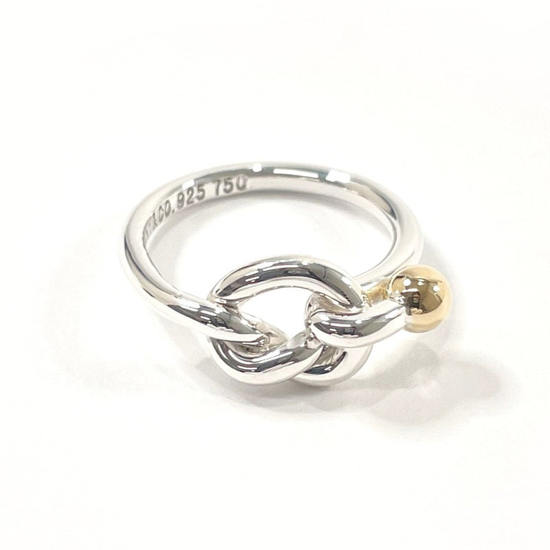 TIFFANY&Co. Ring Love knot Hook & Eye Silver925/K18 yellow gold #7.5(JP Size) Silver Silver Women Used