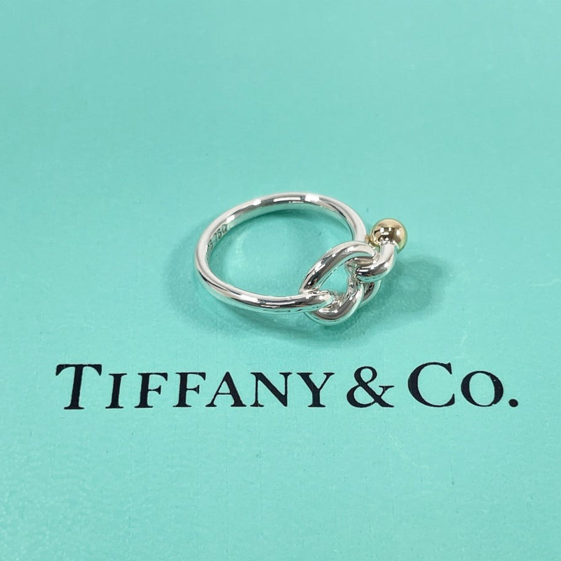 TIFFANY&Co. Ring Love knot Hook & Eye Silver925/K18 yellow gold #7.5(JP Size) Silver Silver Women Used