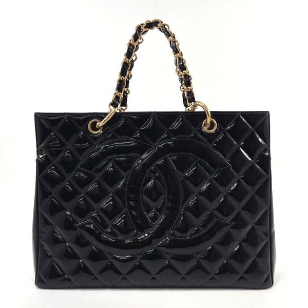 CHANEL Handbag Matelasse COCO Mark Chain Patent leather Black Women Used