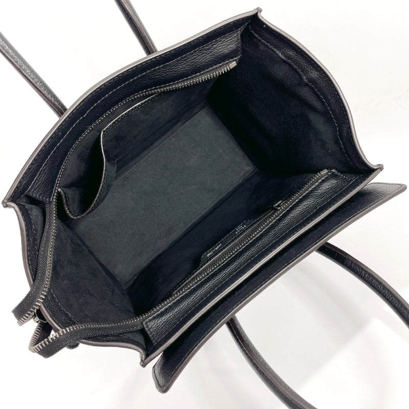 CELINE Handbag Luggage micro leather Black Women Used